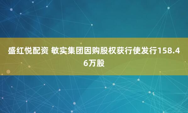 盛红悦配资 敏实集团因购股权获行使发行158.46万股